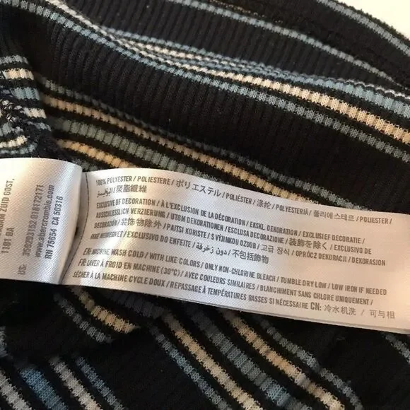 Hollister Womens Striped Ribbed Tank Top Halter Skater Fit & Flare Dress Small - Picture 11 of 12